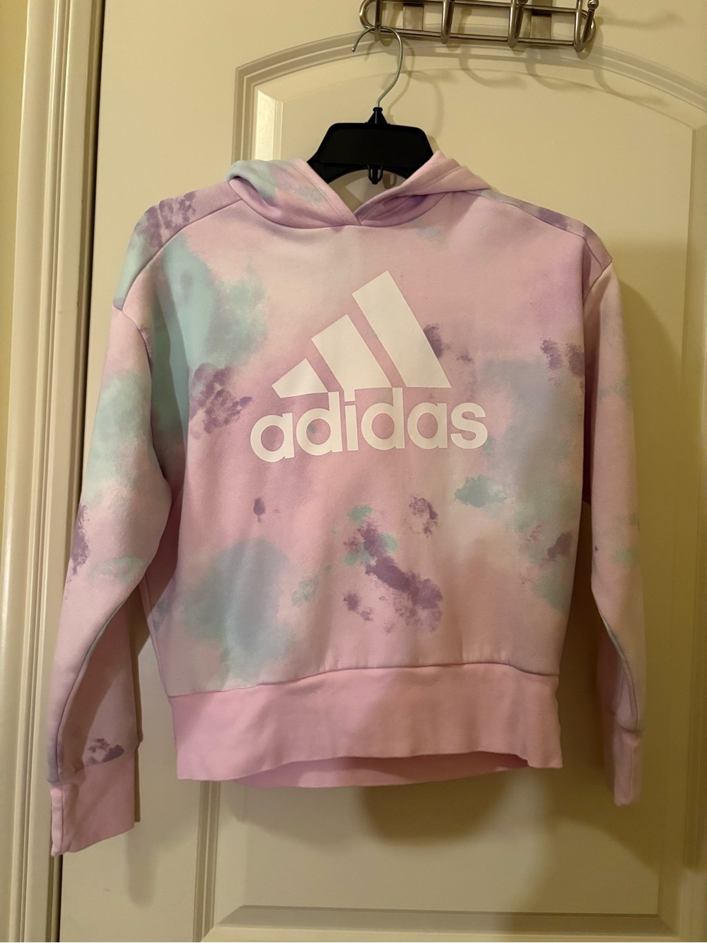 adidas Pink & Mint Tie-Dye Logo Hoodie